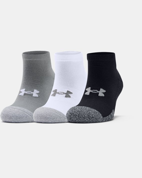 3 paires de chaussettes basses HeatGear® pour adulte, Gray, pdpMainDesktop image number 0